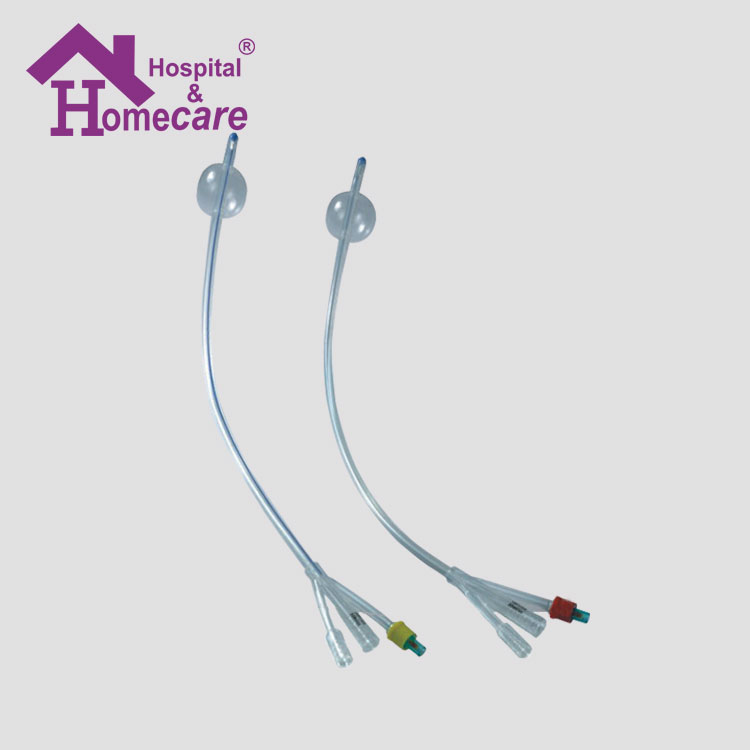 HK02 100% Silicone Foley Cateter 3 Vias Padrão